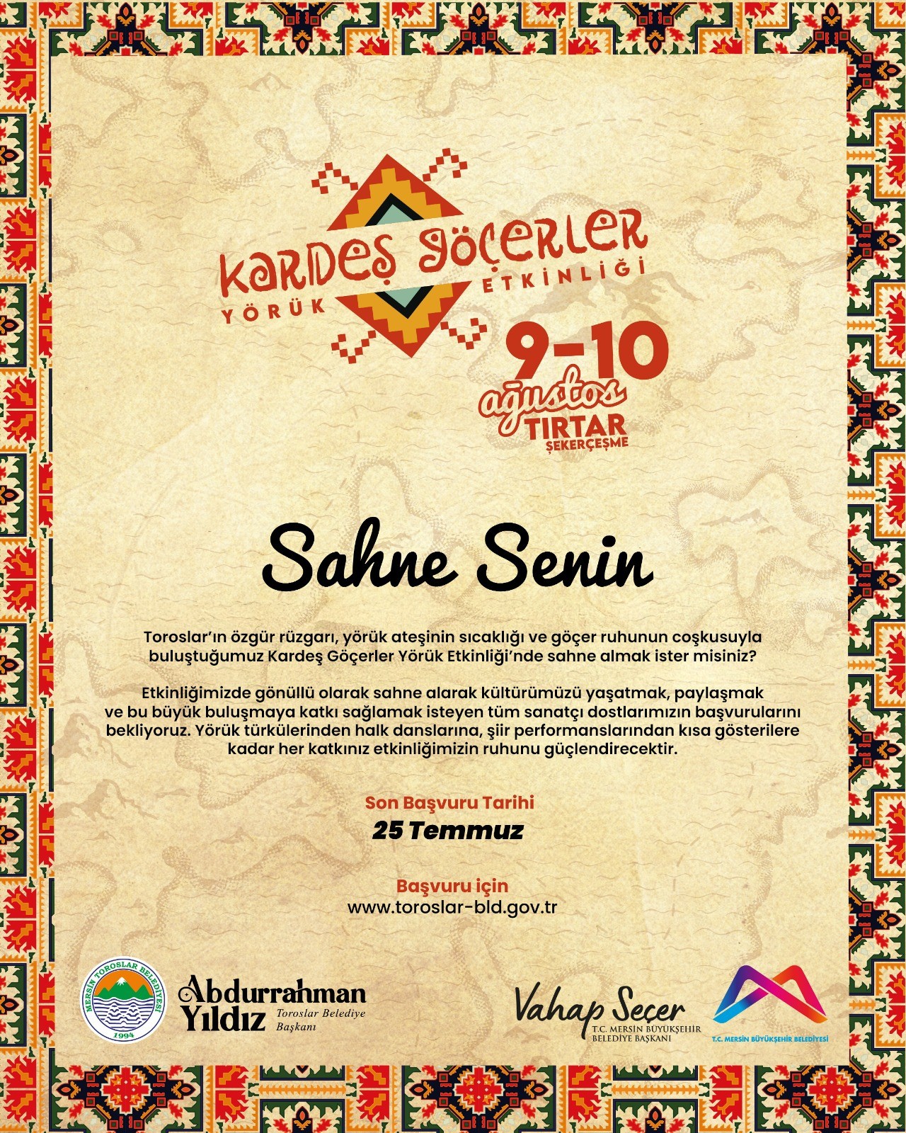 TOROSLAR’DA “KARDEŞ GÖÇERLER YÖRÜK ETKİNLİĞİ”NE GERİ SAYIM BAŞLADI