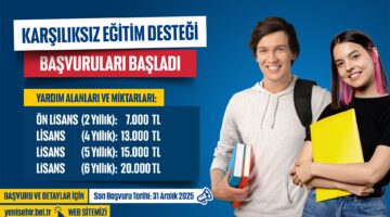 Yenişehir Belediyesinin Karşılıksız Eğitim Desteği Başvuruları Başladı.