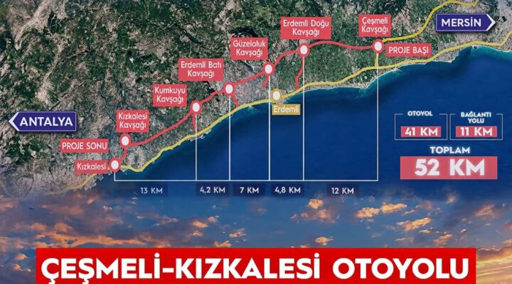 BAKAN URALOĞLU DUYURDU: ÇEŞMELİ-KIZKALESİ OTOYOLU PAZARTESİ GÜNÜ HİZMETE AÇILIYOR